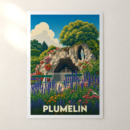 Affiche Plumelin – sans cadre, accrochée au mur