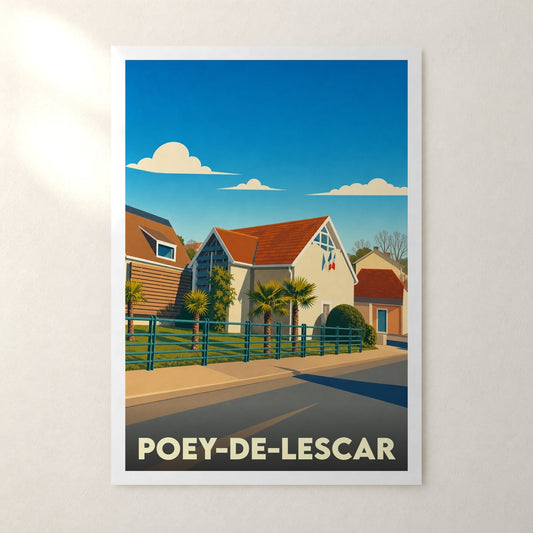 Affiche Poey-de-Lescar – sans cadre, accrochée au mur