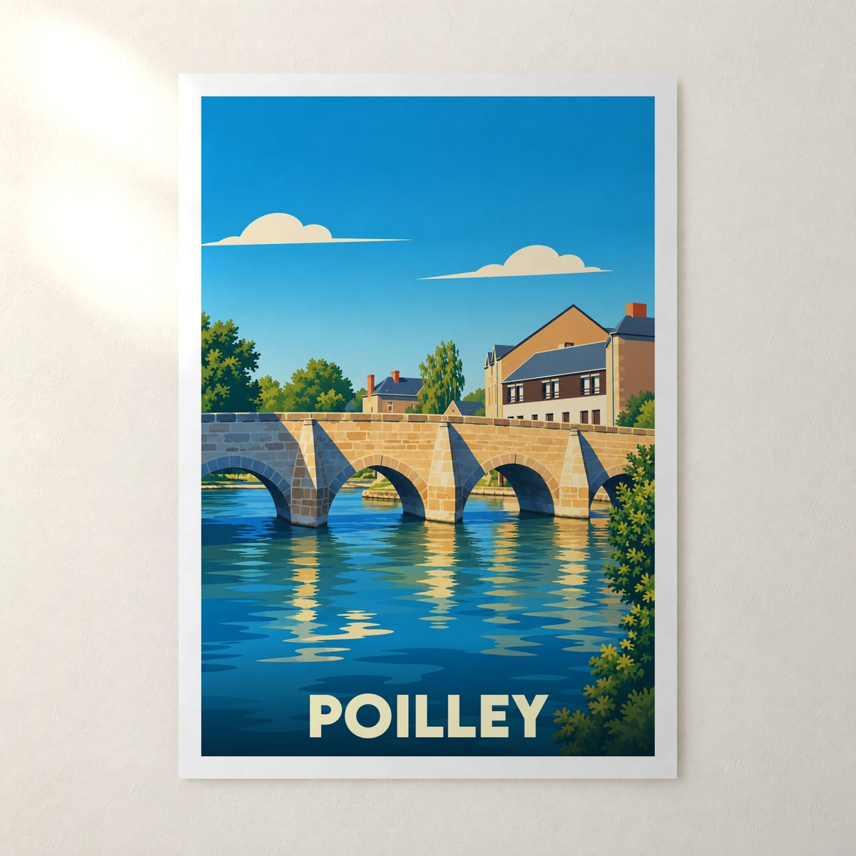 Affiche Poilley (Manche) – sans cadre, accrochée au mur