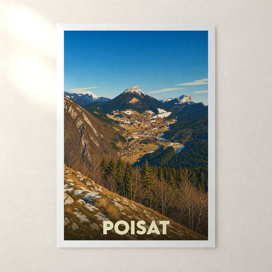 Affiche Poisat – sans cadre, accrochée au mur