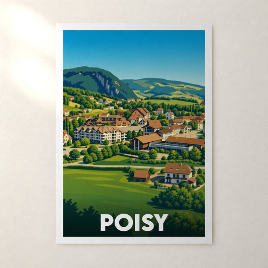 Affiche Poisy – sans cadre, accrochée au mur