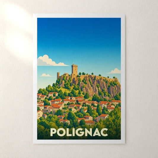 Affiche Polignac – sans cadre, accrochée au mur