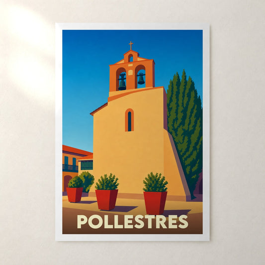 Affiche Pollestres – sans cadre, accrochée au mur