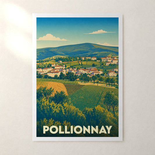 Affiche Pollionnay – sans cadre, accrochée au mur