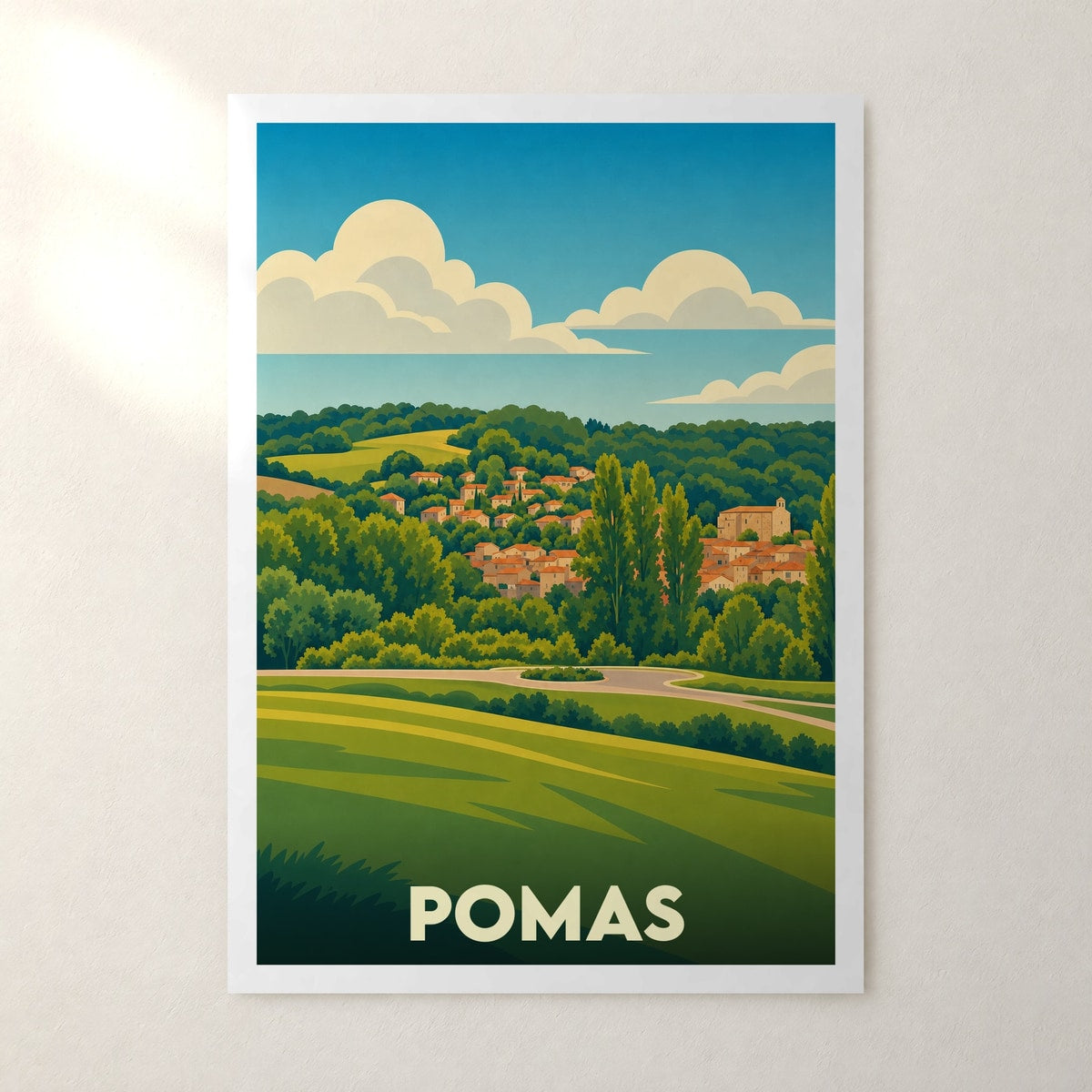Affiche Pomas – sans cadre, accrochée au mur