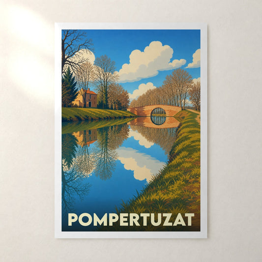 Affiche Pompertuzat – sans cadre, accrochée au mur