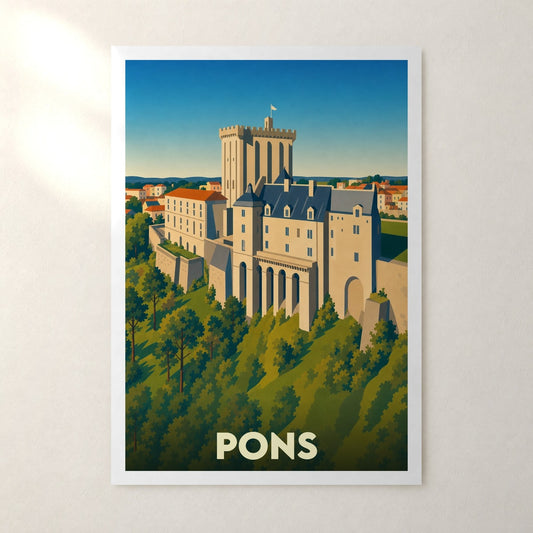 Affiche Pons – sans cadre, accrochée au mur