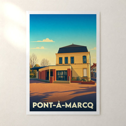 Affiche Pont-à-Marcq – sans cadre, accrochée au mur