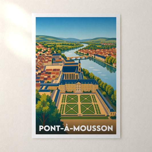Affiche Pont-à-Mousson – sans cadre, accrochée au mur