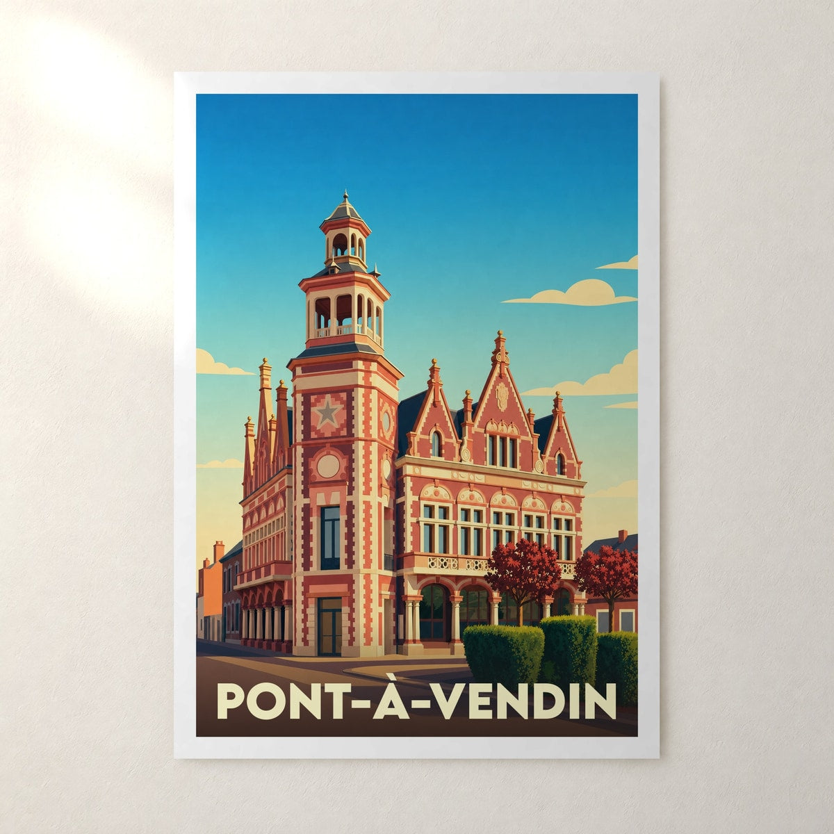 Affiche Pont-à-Vendin – sans cadre, accrochée au mur