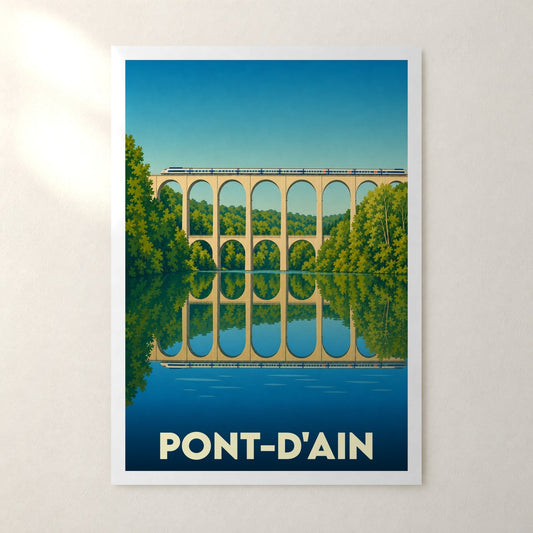 Affiche Pont-d'Ain – sans cadre, accrochée au mur