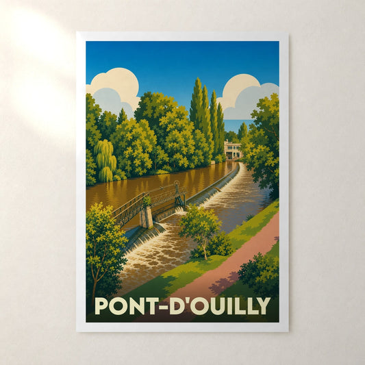 Affiche Pont-d'Ouilly – sans cadre, accrochée au mur