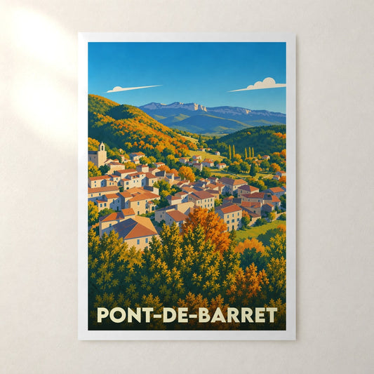 Affiche Pont-de-Barret – sans cadre, accrochée au mur