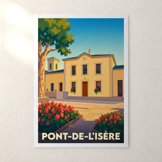 Affiche Pont-de-l'Isère – sans cadre, accrochée au mur