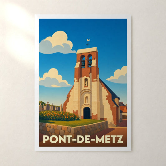Affiche Pont-de-Metz – sans cadre, accrochée au mur