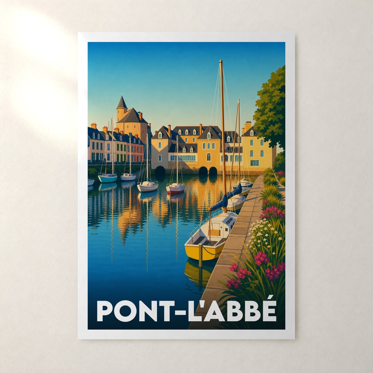 Affiche Pont-l'Abbé – sans cadre, accrochée au mur