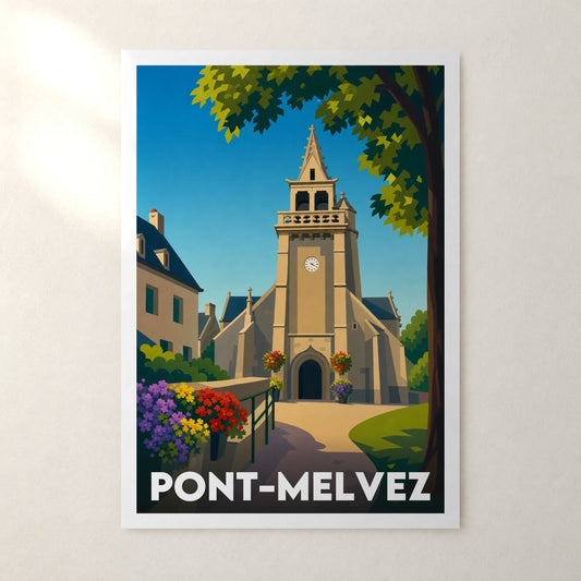 Affiche Pont-Melvez – sans cadre, accrochée au mur