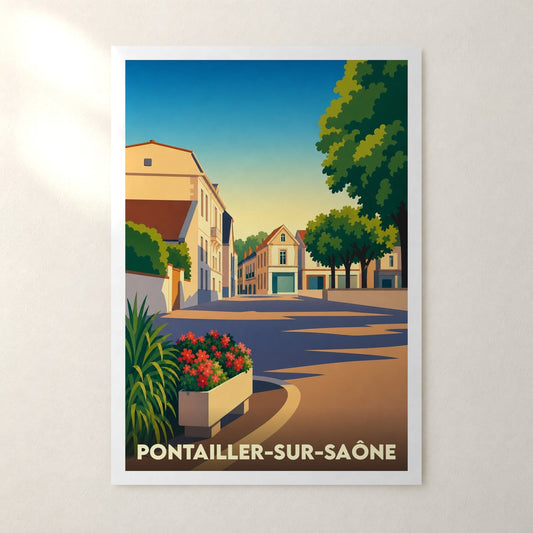 Affiche Pontailler-sur-Saône – sans cadre, accrochée au mur