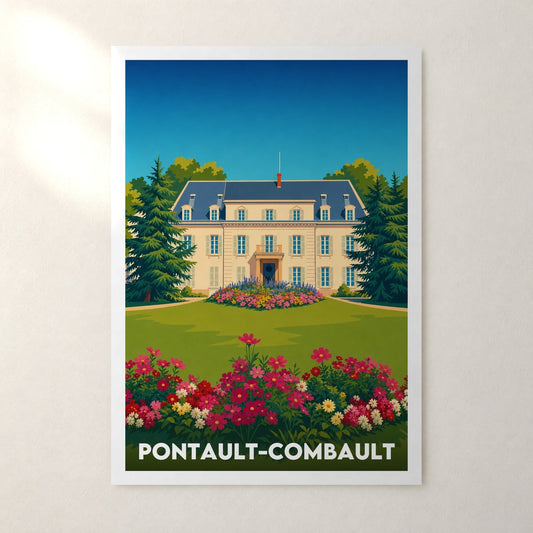 Affiche Pontault-Combault – sans cadre, accrochée au mur