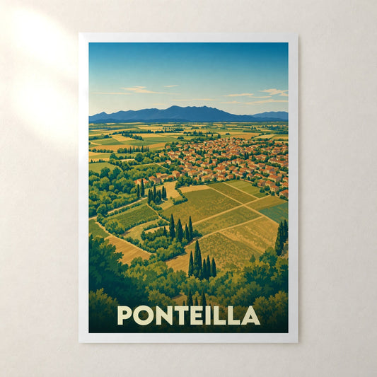 Affiche Ponteilla – sans cadre, accrochée au mur