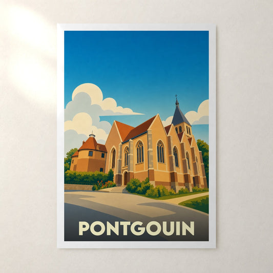 Affiche Pontgouin – sans cadre, accrochée au mur