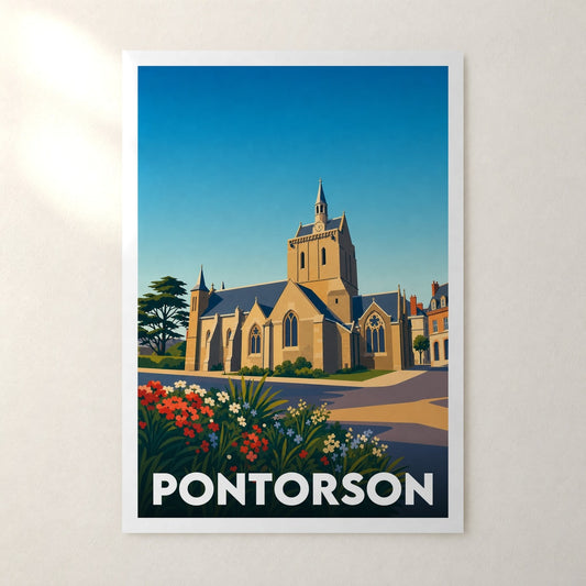 Affiche Pontorson – sans cadre, accrochée au mur