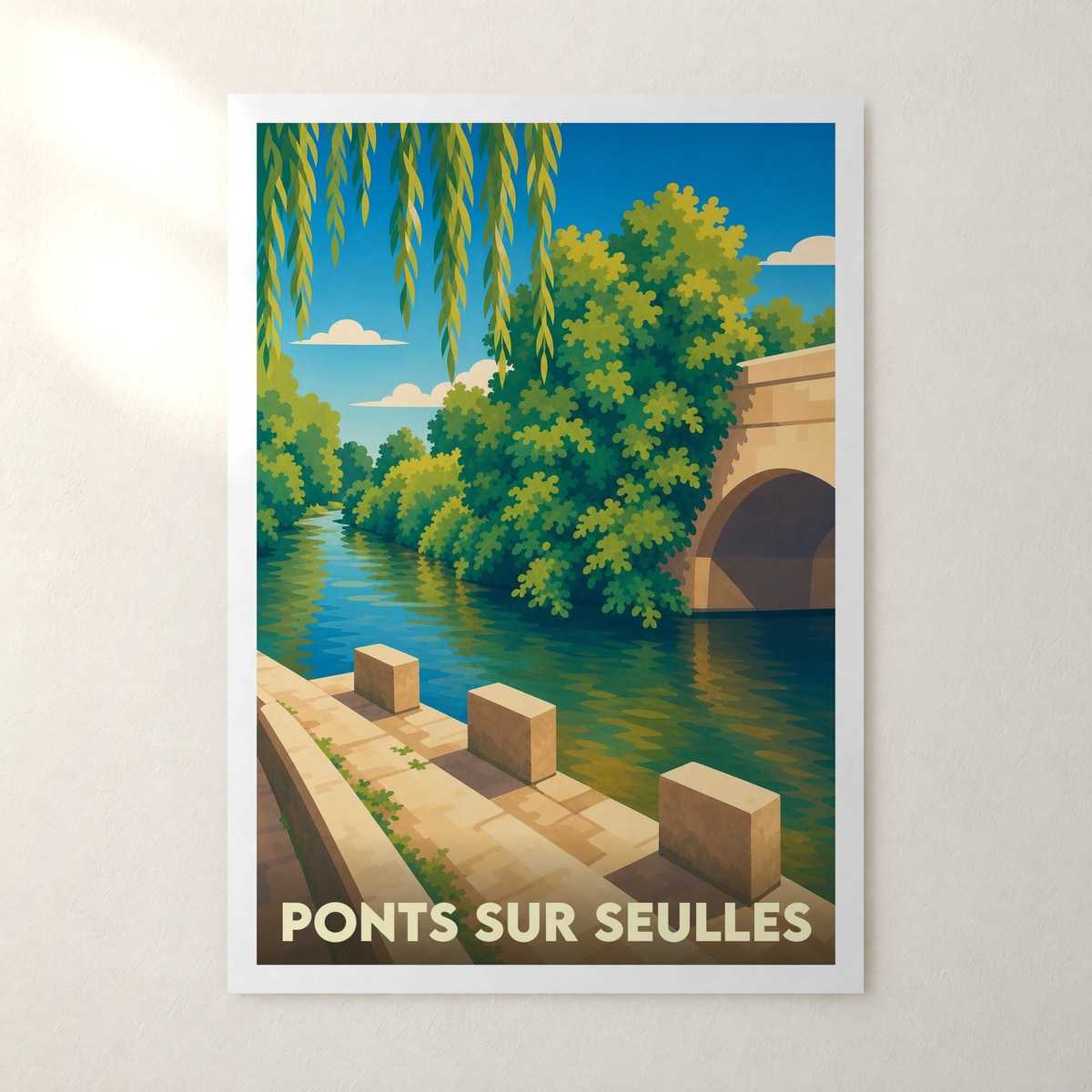 Affiche Ponts sur Seulles – sans cadre, accrochée au mur