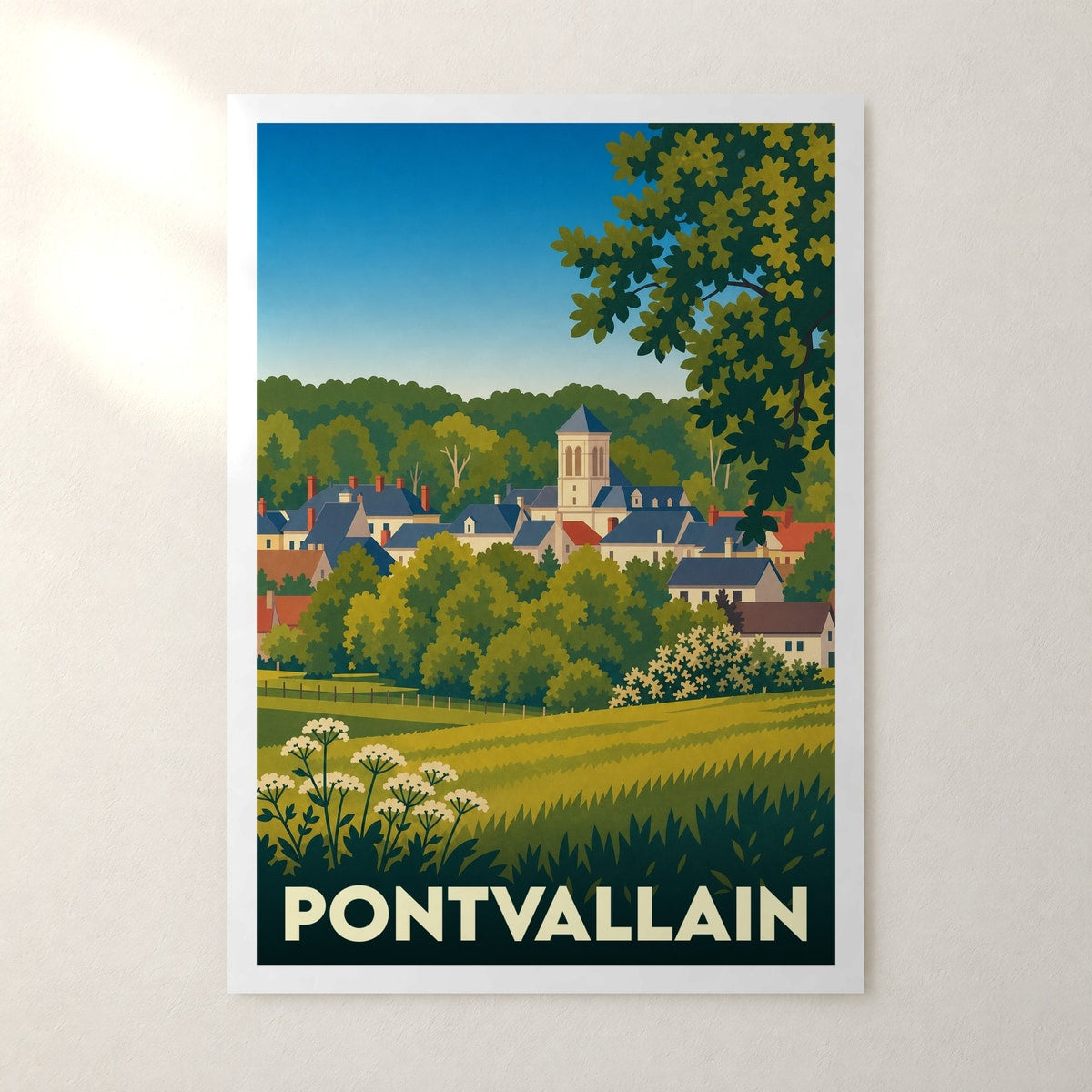 Affiche Pontvallain – sans cadre, accrochée au mur