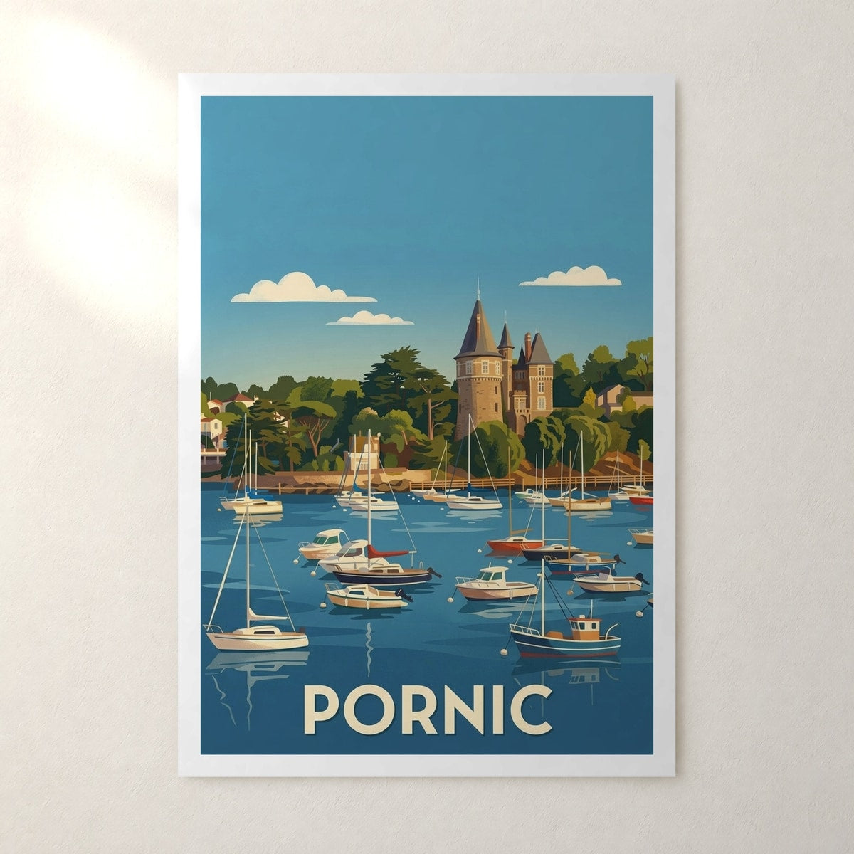 Affiche Pornic – sans cadre, accrochée au mur