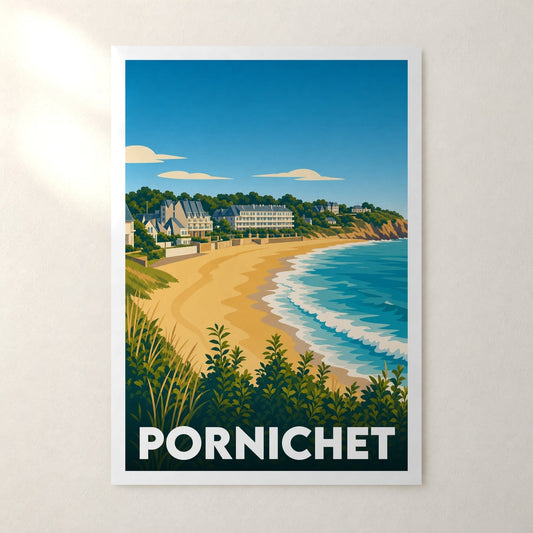 Affiche Pornichet – sans cadre, accrochée au mur