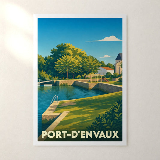 Affiche Port-d'Envaux – sans cadre, accrochée au mur