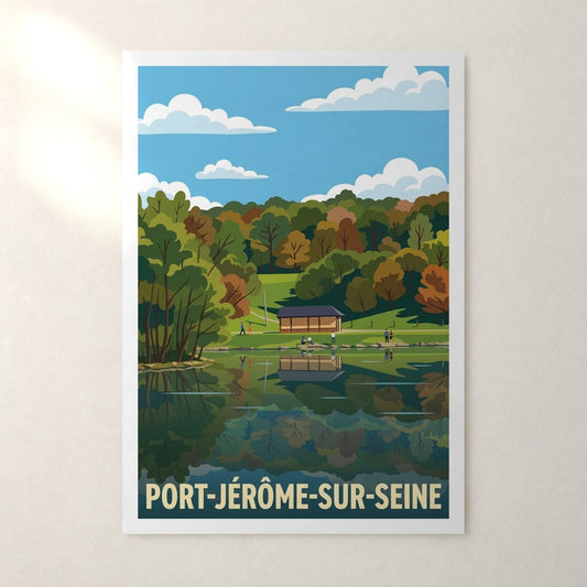 Affiche Port-Jérôme-sur-Seine – sans cadre, accrochée au mur