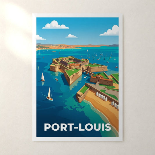 Affiche Port-Louis – sans cadre, accrochée au mur