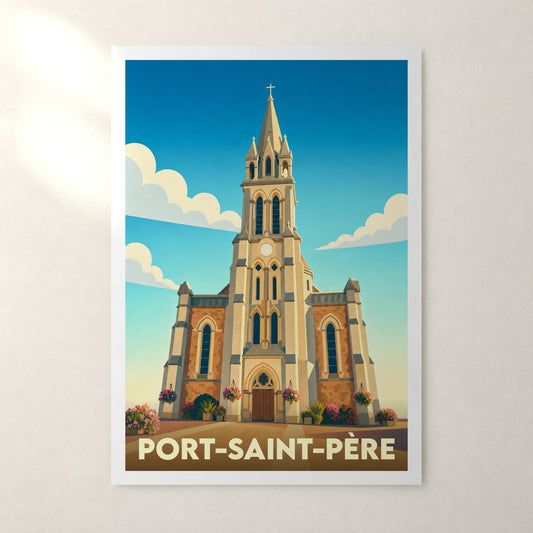 Affiche Port-Saint-Père – sans cadre, accrochée au mur