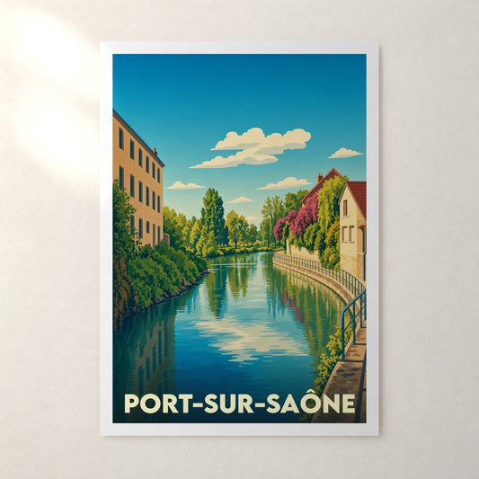 Affiche Port-sur-Saône – sans cadre, accrochée au mur