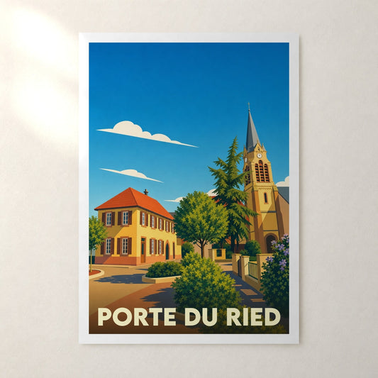 Affiche Porte du Ried – sans cadre, accrochée au mur