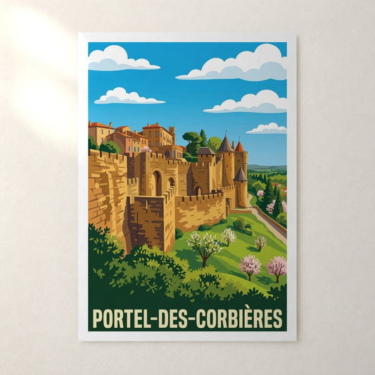 Affiche Portel-des-Corbières – sans cadre, accrochée au mur
