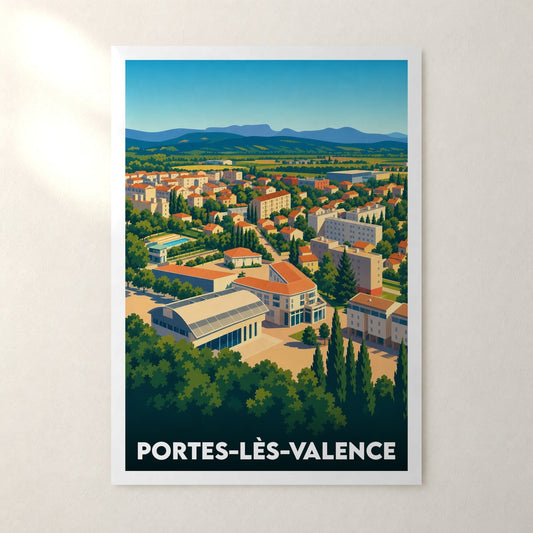 Affiche Portes-lès-Valence – sans cadre, accrochée au mur