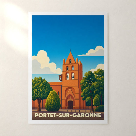Affiche Portet-sur-Garonne – sans cadre, accrochée au mur