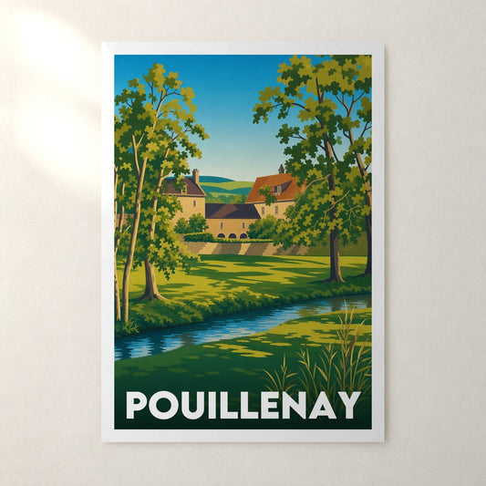 Affiche Pouillenay – sans cadre, accrochée au mur
