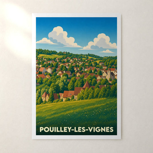 Affiche Pouilley-les-Vignes – sans cadre, accrochée au mur