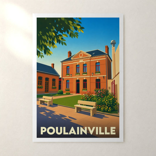Affiche Poulainville – sans cadre, accrochée au mur
