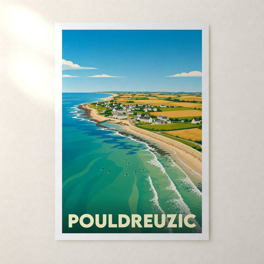 Affiche Pouldreuzic – sans cadre, accrochée au mur