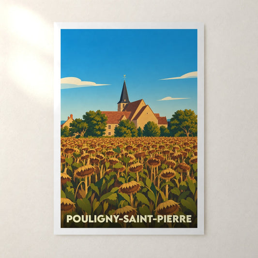 Affiche Pouligny-Saint-Pierre (Indre) – sans cadre, accrochée au mur