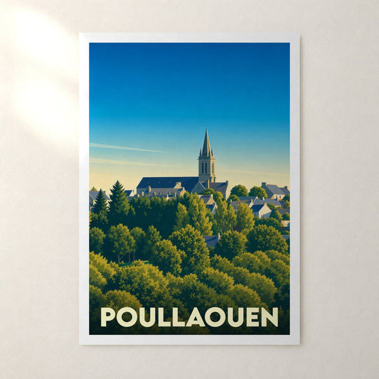 Affiche Poullaouen – sans cadre, accrochée au mur
