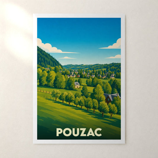 Affiche Pouzac – sans cadre, accrochée au mur