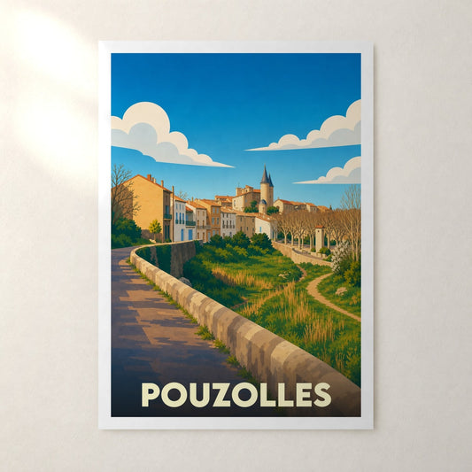 Affiche Pouzolles – sans cadre, accrochée au mur