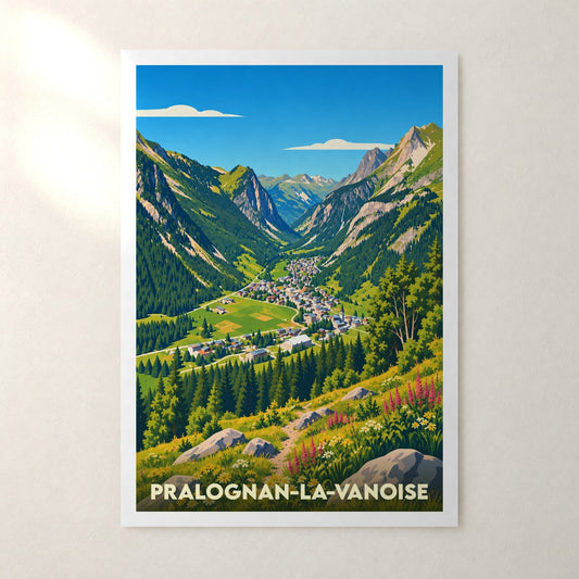 Affiche Pralognan-la-Vanoise – sans cadre, accrochée au mur