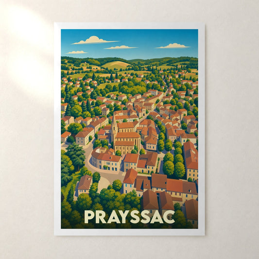 Affiche Prayssac – sans cadre, accrochée au mur