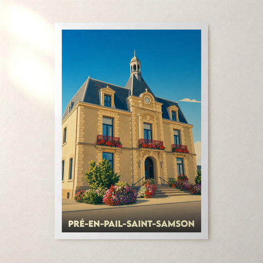 Affiche Pré-en-Pail-Saint-Samson – sans cadre, accrochée au mur